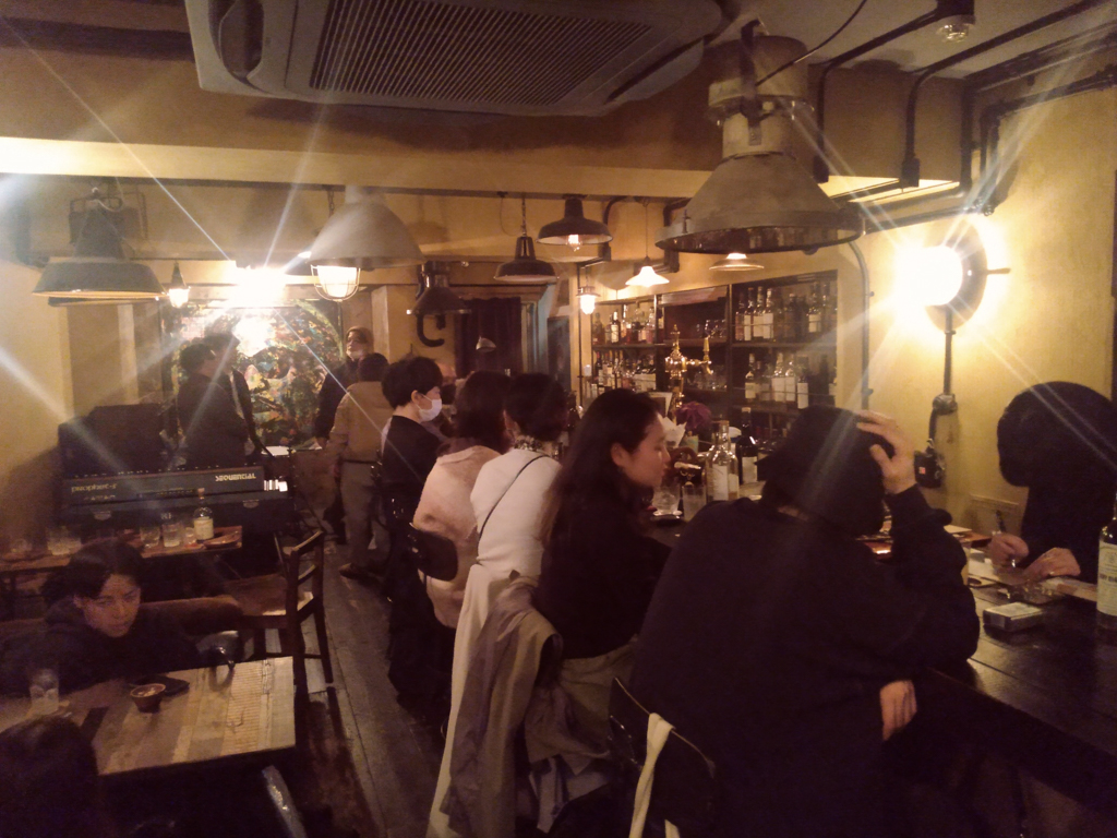 Winding down after an energetic live jazz show at No Room for Squares.