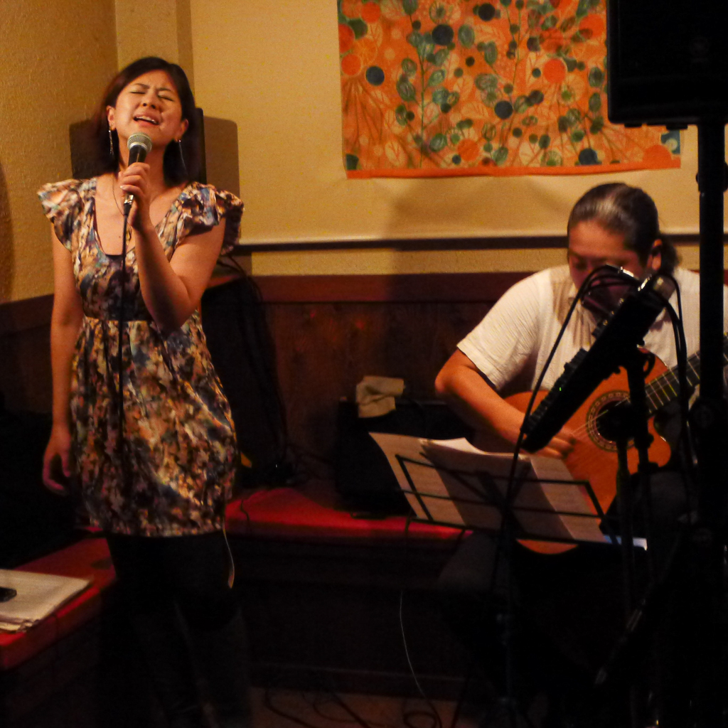Singer Tomoka Miwa and guitarist Satoshi Aikawa at Porto in 2012