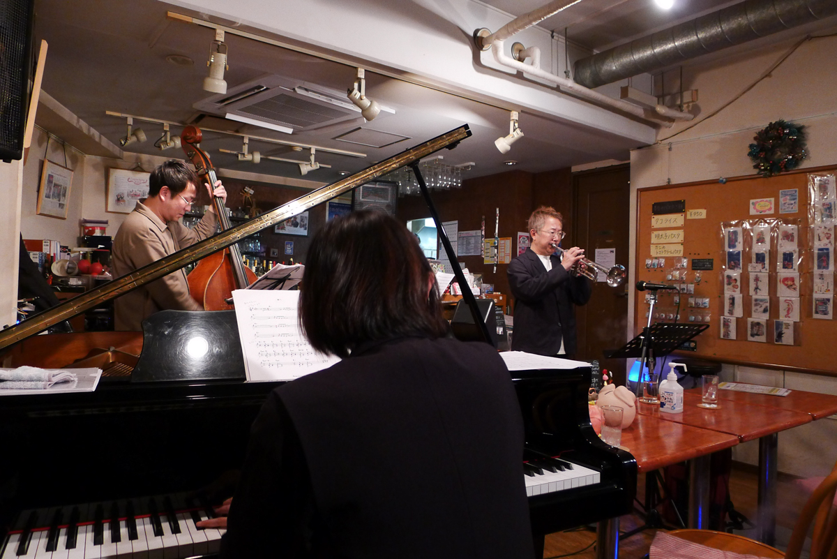 Otonai (訪ヒ) Quartet with Mitsuru Tanaka (trumpet), Fumie Chiba (piano), Yujiro Shimine (bass), and Kaoru Suzuki (drums) at Sunny Side in January 2025